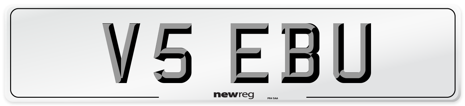 V5 EBU Number Plate from New Reg